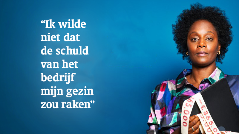 Bianca zegt: 'Ik wilde niet dat de schuld van het bedrijf mijn gezin zou raken'